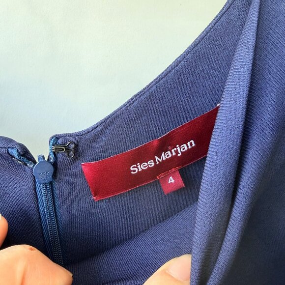 Sies Marjan Drapiertes Midi Dress in Blue Women’s Size 4 - Picture 6 of 8